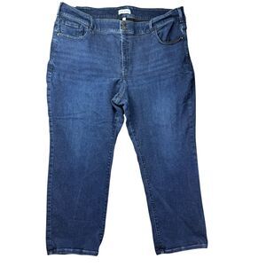 Lane Bryant Jeans Women's 28S Blue Denim Flex Waist Stretch Straight Leg Pants